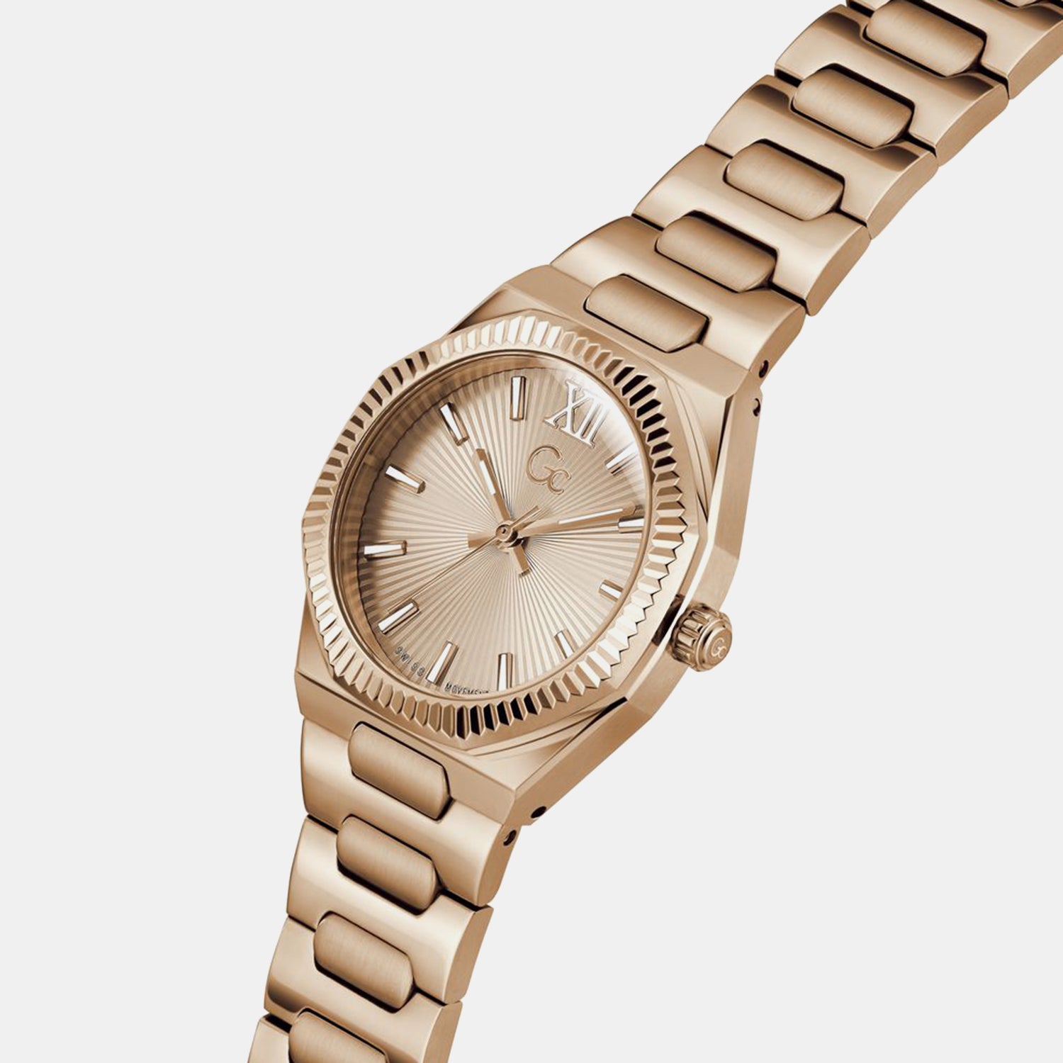 Gc Dress Women Quartz Rose Gold Dial Analog Stainless Steel Watch Z70001L3