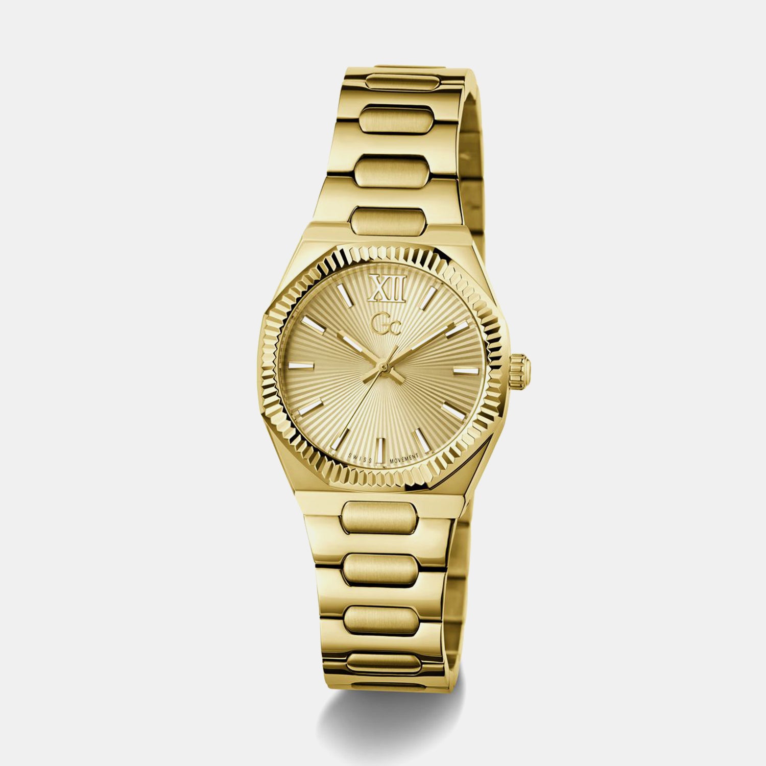 Gc Dress Women Quartz Champagne Dial Analog Stainless Steel Watch Z70002L6