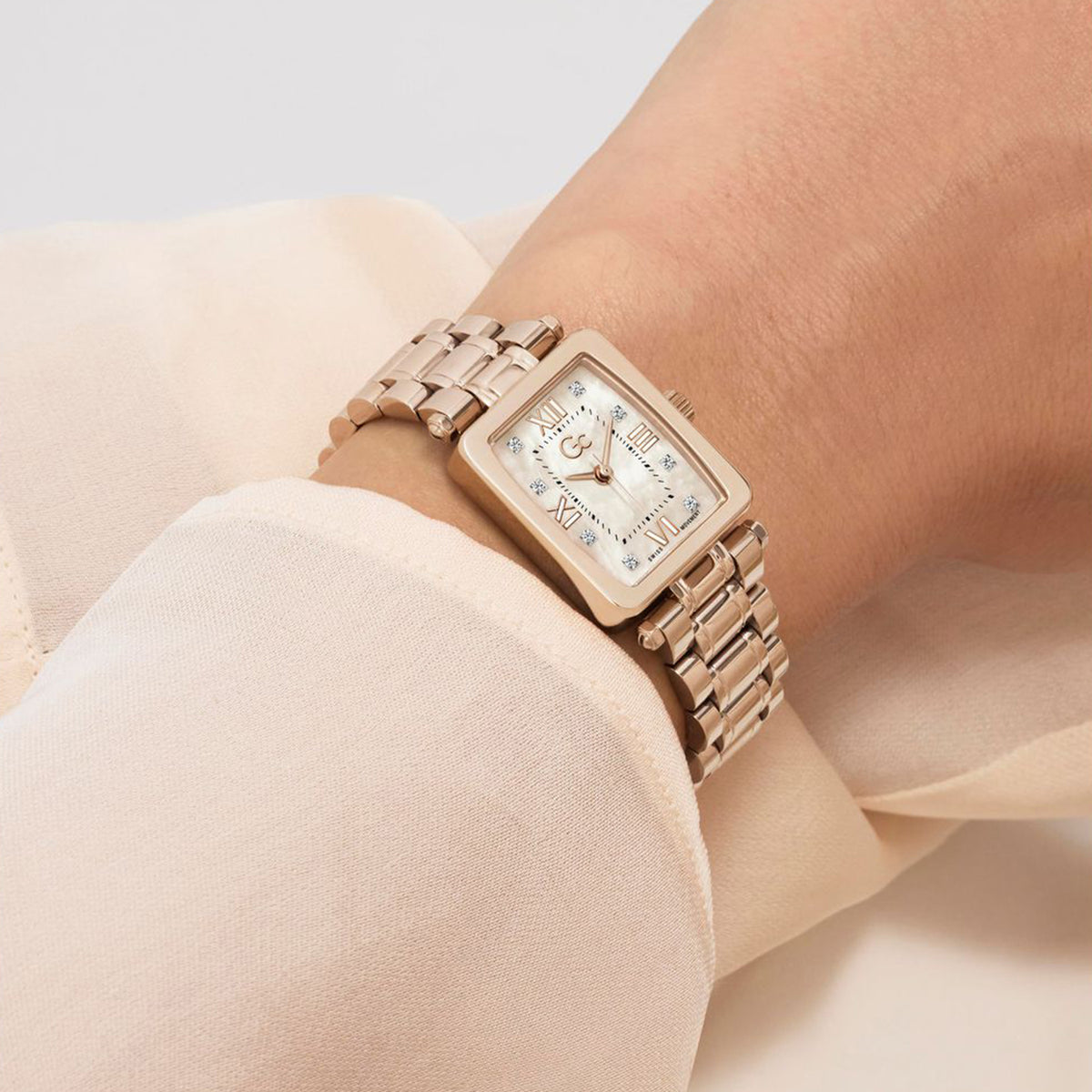 Plaza Mini Women Quartz Rose Gold Dial Analog Stainless Steel Watch Z71005L3