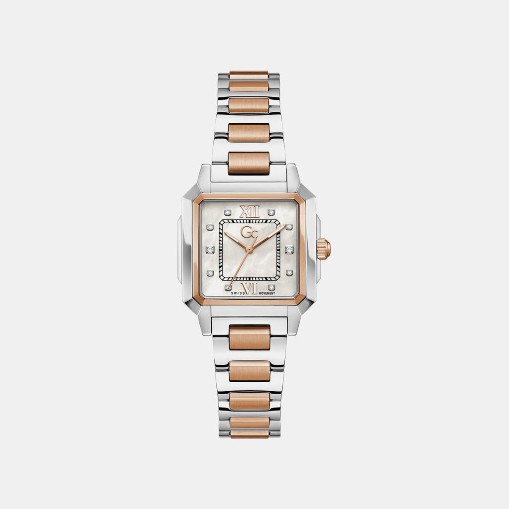 Gc Dress Women Quartz White Dial Analog Stainless Steel Watch Z72001L1