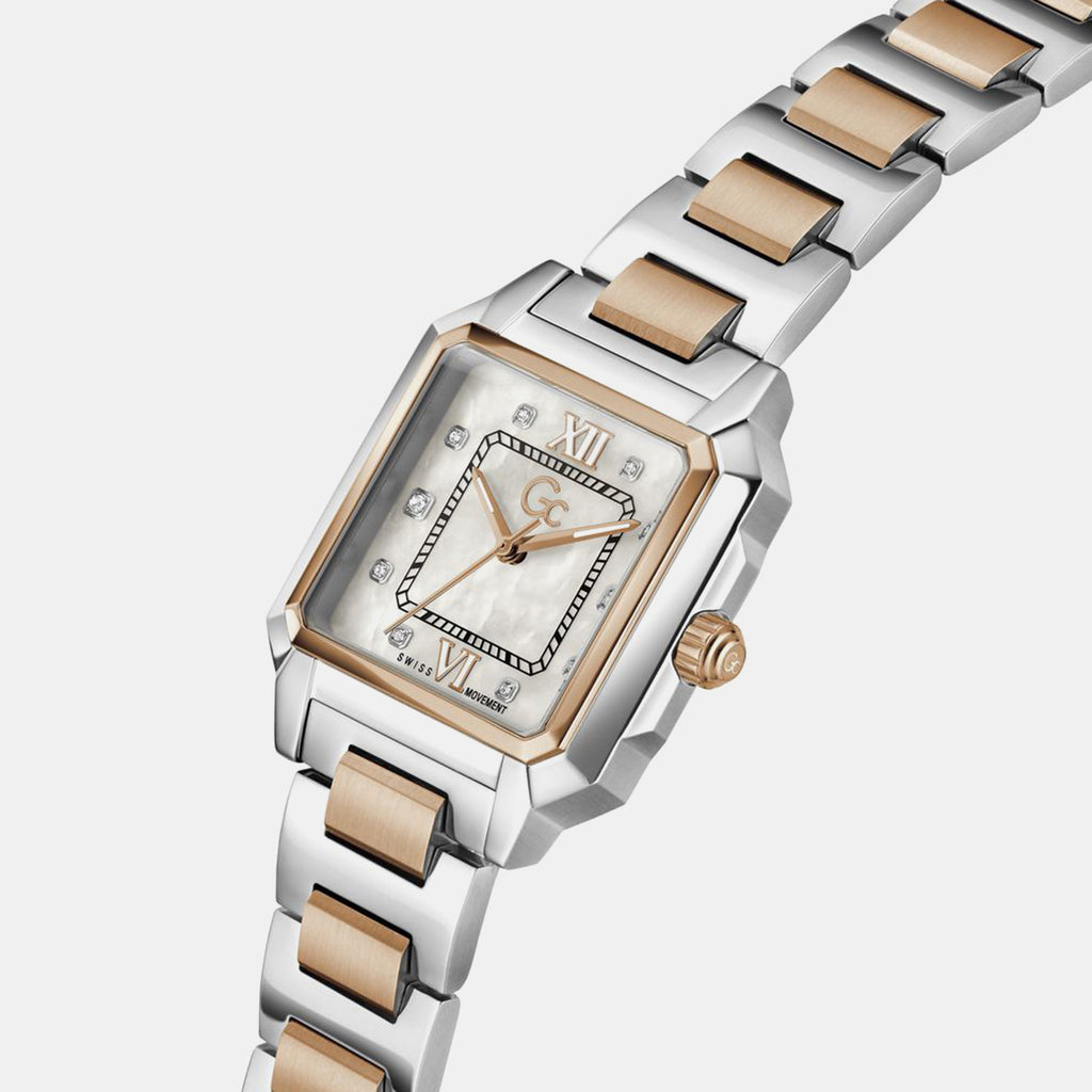 Gc Dress Women Quartz White Dial Analog Stainless Steel Watch Z72001L1