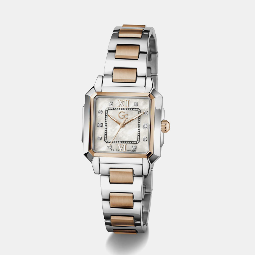 Gc Dress Women Quartz White Dial Analog Stainless Steel Watch Z72001L1