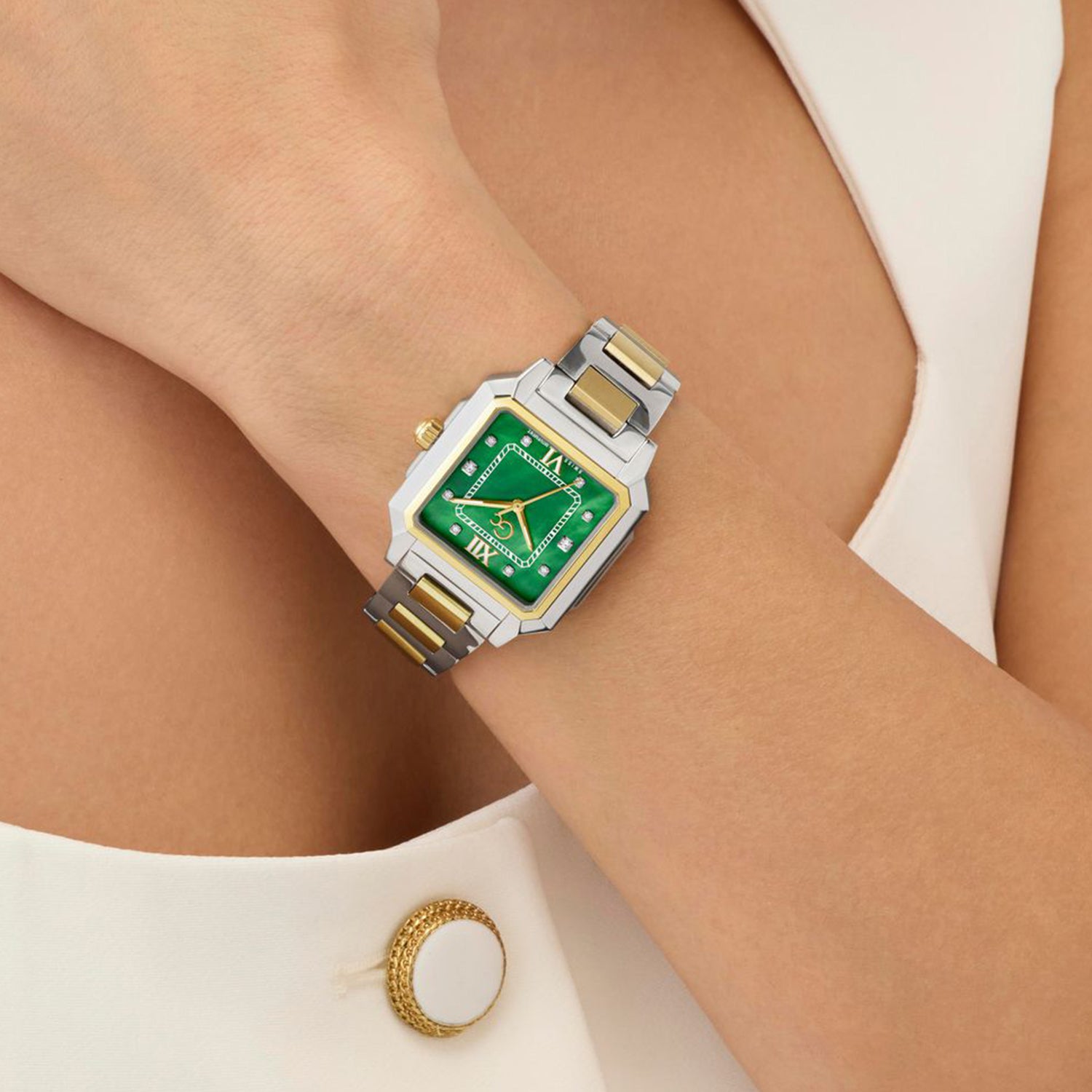 Gc Dress Women Quartz Green Dial Analog Stainless Steel Watch Z72002L9