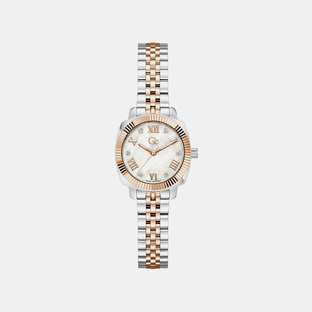 Gc Dress Women Quartz White Dial Analog Stainless Steel Watch Z73002L1