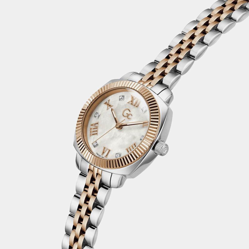 Gc Dress Women Quartz White Dial Analog Stainless Steel Watch Z73002L1