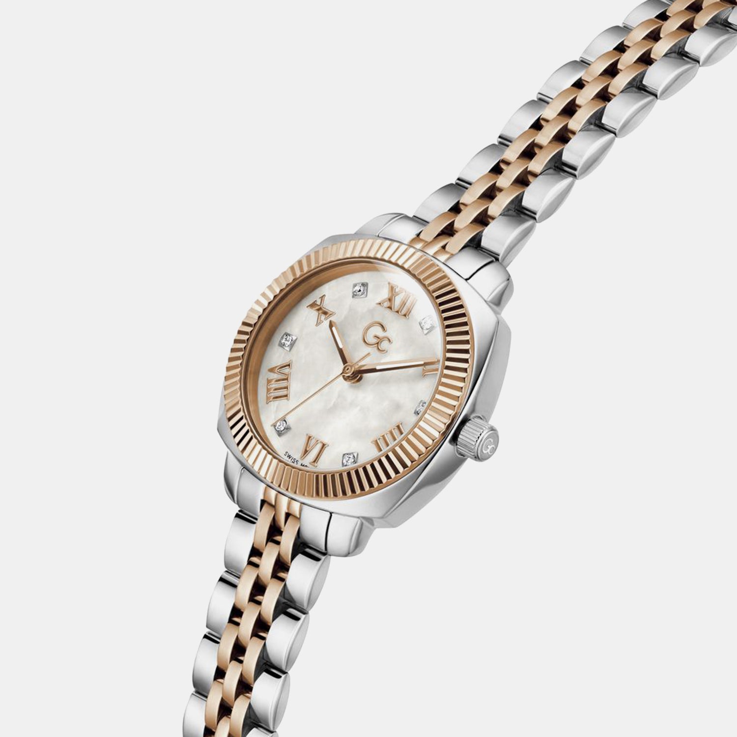 Gc Dress Women Quartz White Dial Analog Stainless Steel Watch Z73002L1