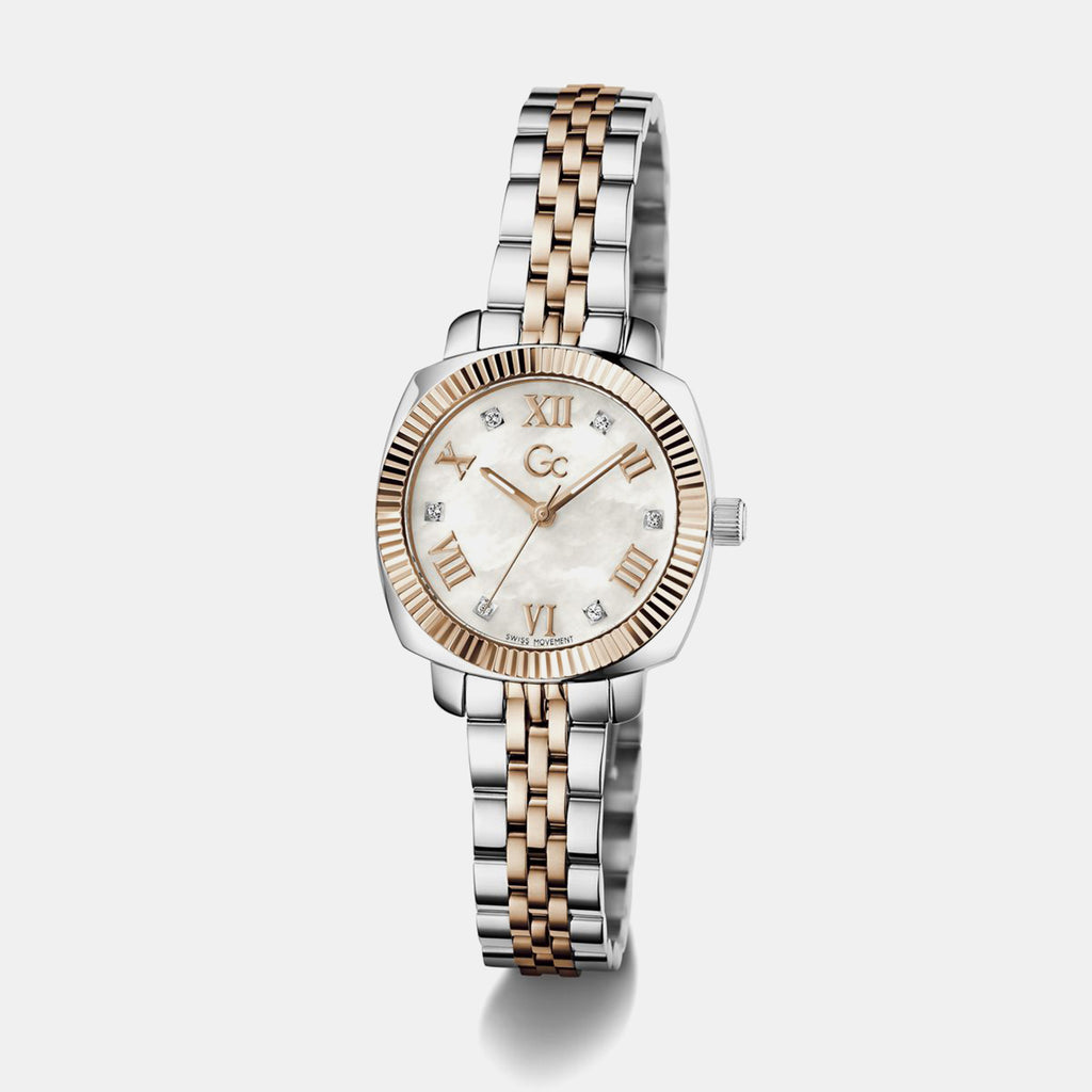 Gc Dress Women Quartz White Dial Analog Stainless Steel Watch Z73002L1