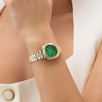 Gc Dress Women Quartz Green Dial Analog Stainless Steel Watch Z73003L9