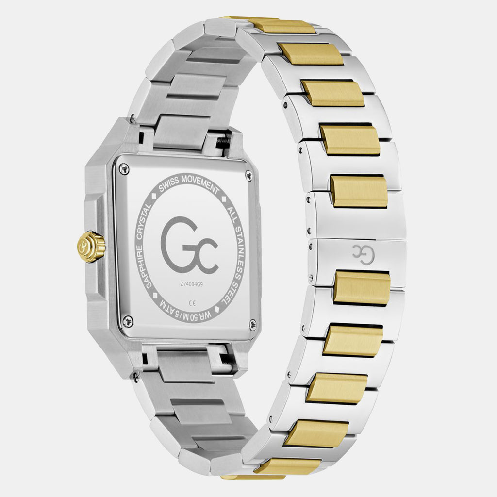Gc Dress Men Quartz Green Dial Analog Stainless Steel Watch Z74004G9