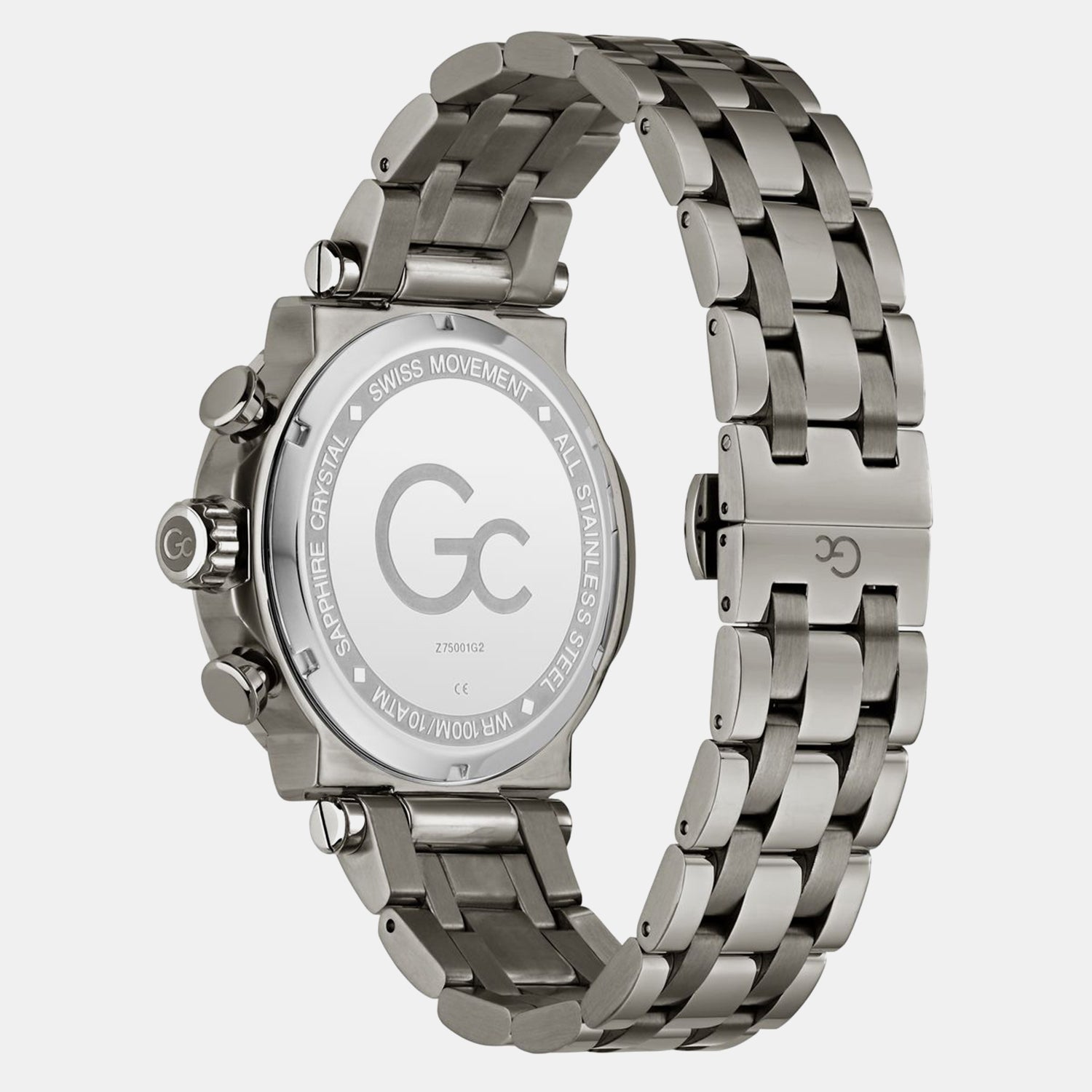 Gc Sportchic Men Quartz Grey Dial Chronograph Stainless Steel Watch Z75001G2