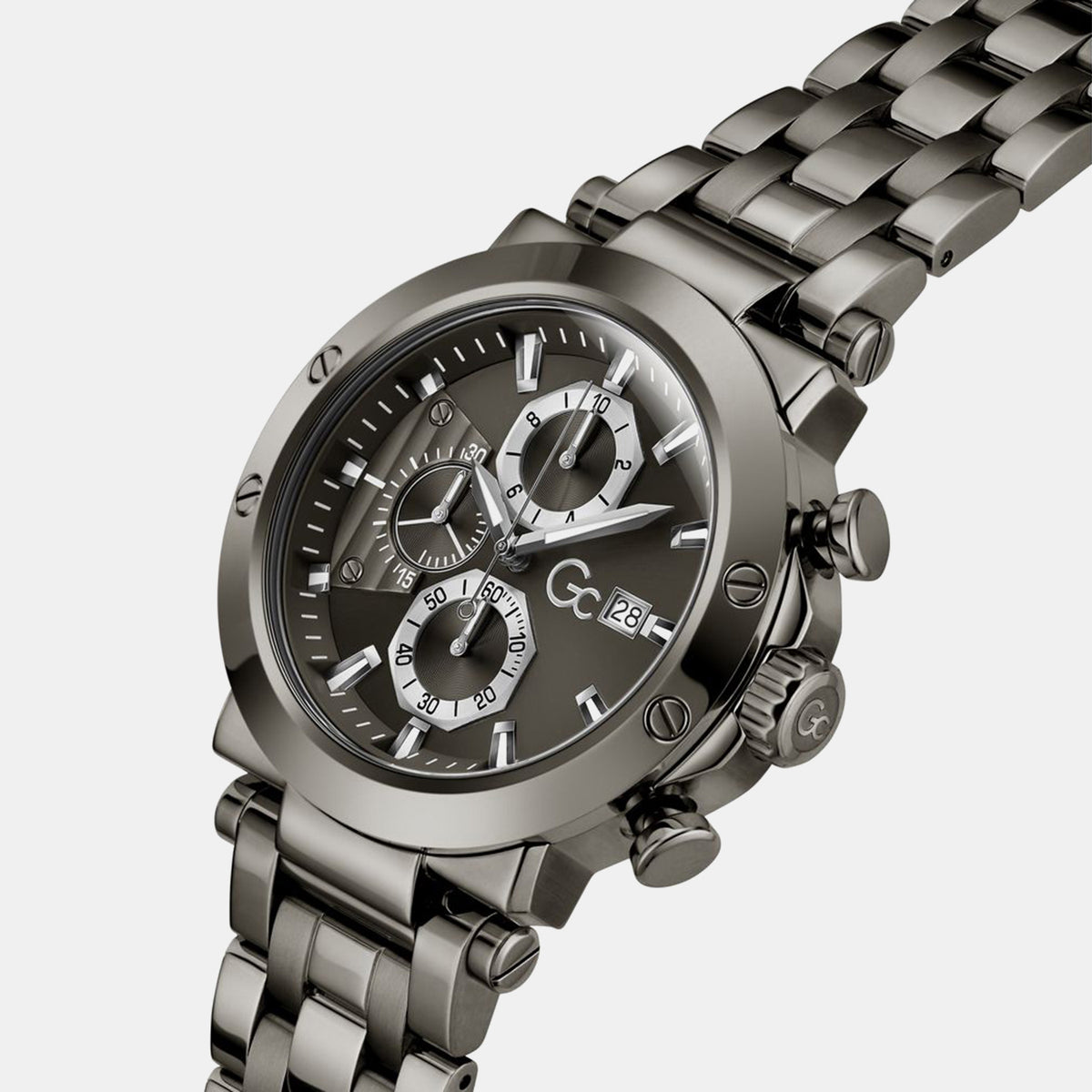 Technoforce Men Quartz Grey Dial Chronograph Stainless Steel Watch Z75001G2