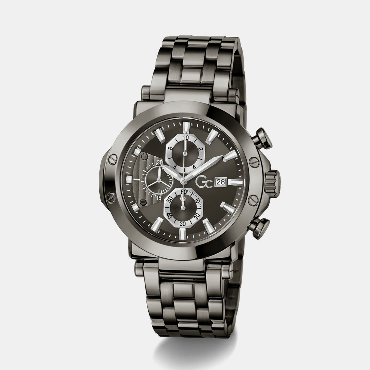 Technoforce Men Quartz Grey Dial Chronograph Stainless Steel Watch Z75001G2