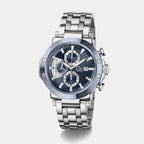 Gc Sportchic Men Quartz Blue Dial Chronograph Stainless Steel Watch Z75002G7