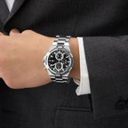 Gc Sportchic Men Quartz Black Dial Chronograph Stainless Steel Watch Z76001G2