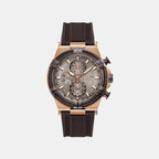 Gc Sportchic Men Quartz Beige Dial Chronograph Silicone Watch Z76004G7