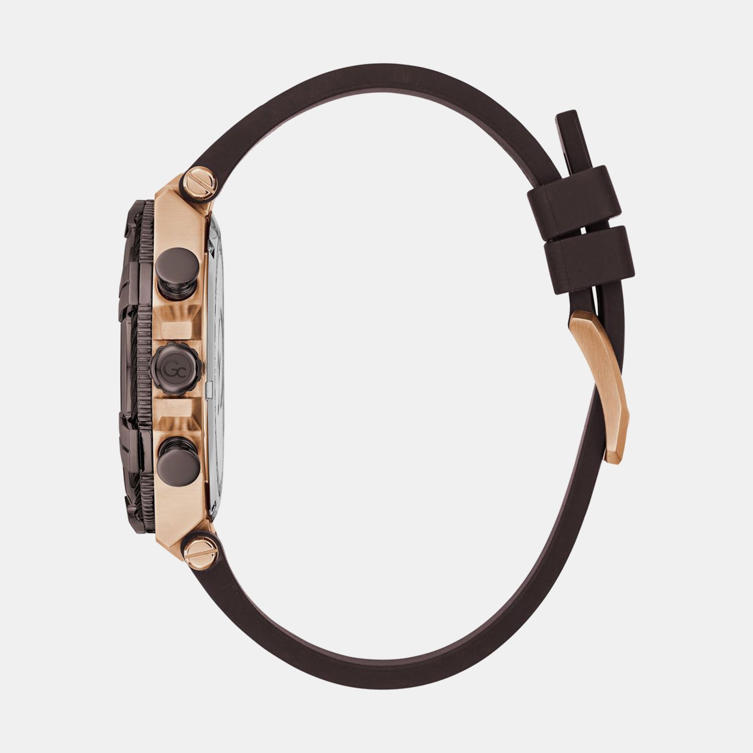 Gc Sportchic Men Quartz Beige Dial Chronograph Silicone Watch Z76004G7