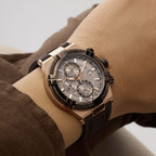 Gc Sportchic Men Quartz Beige Dial Chronograph Silicone Watch Z76004G7