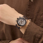 Gc Sportchic Men Quartz Beige Dial Chronograph Silicone Watch Z76004G7