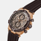 Gc Sportchic Men Quartz Beige Dial Chronograph Silicone Watch Z76004G7