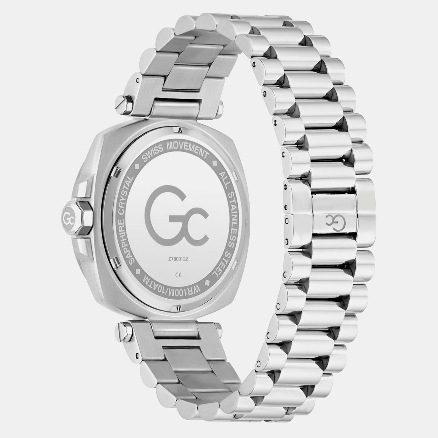 Gc Dress Men Quartz Black Dial Analog Stainless Steel Watch Z78001G2