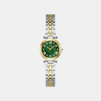 Dress Women Quartz Green Dial Analog Stainless Steel Watch Z86002L9