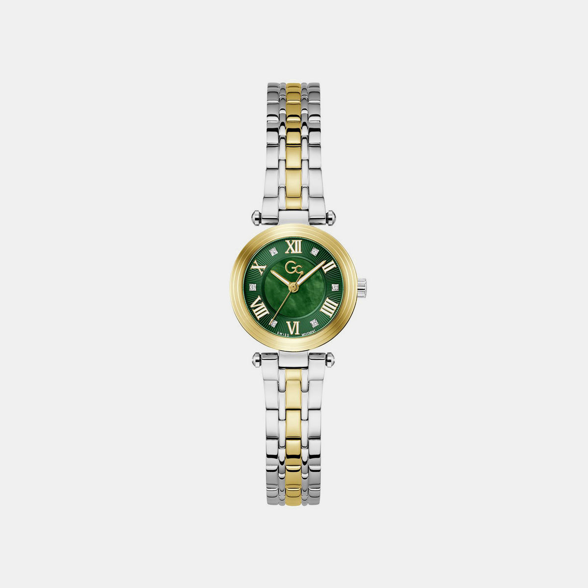 Dress Women Quartz Green Dial Analog Stainless Steel Watch Z86002L9