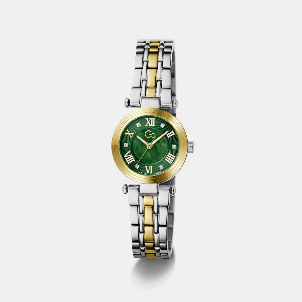 Dress Women Quartz Green Dial Analog Stainless Steel Watch Z86002L9