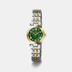 Dress Women Quartz Green Dial Analog Stainless Steel Watch Z86002L9