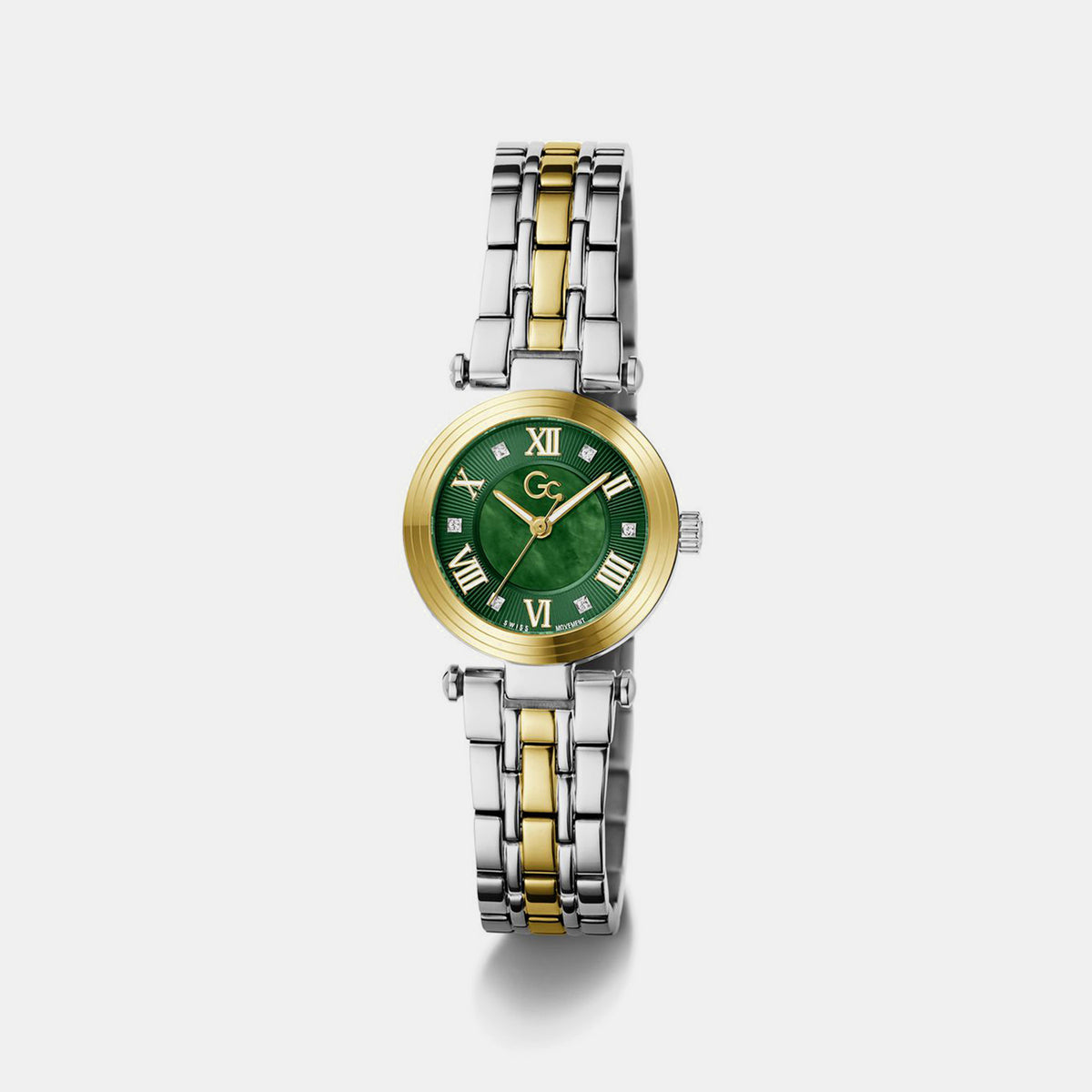 Dress Women Quartz Green Dial Analog Stainless Steel Watch Z86002L9