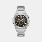 Sportchic Men Quartz Black Dial Chronograph Stainless Steel Watch Z95001G2