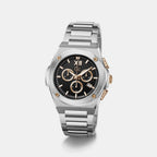 Sportchic Men Quartz Black Dial Chronograph Stainless Steel Watch Z95001G2