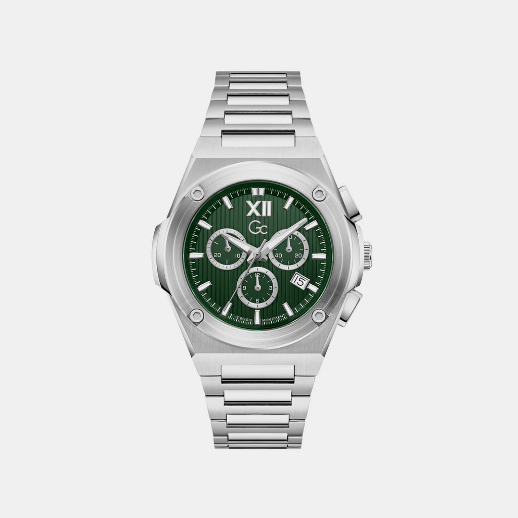 Sportchic Men Quartz Green Dial Chronograph Stainless Steel Watch Z95002G9