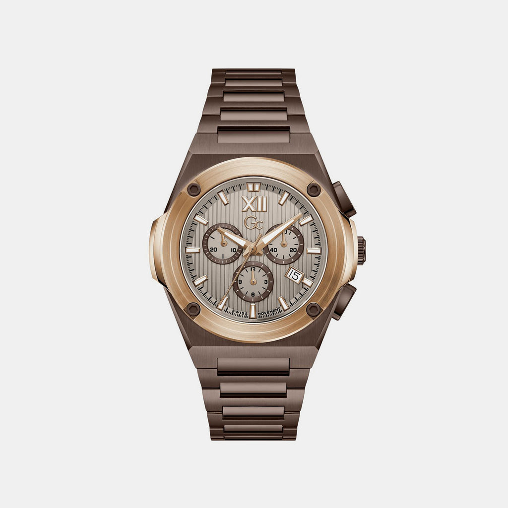 Sportchic Men Quartz Grey Dial Chronograph Stainless Steel Watch Z95004G1