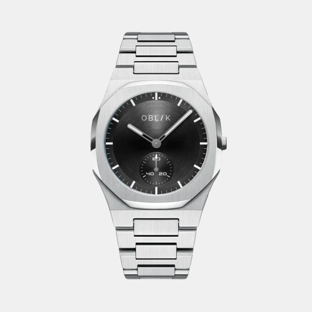 Zeus Men Quartz Black Dial Analog Stainless Steel Watch ZEUS-BLACK