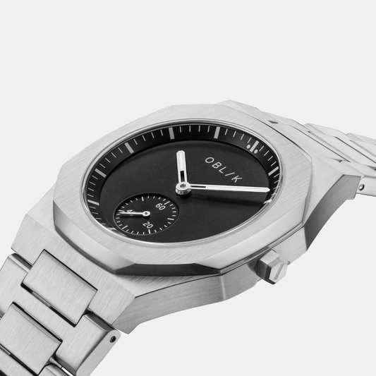 Zeus Men Quartz Black Dial Analog Stainless Steel Watch