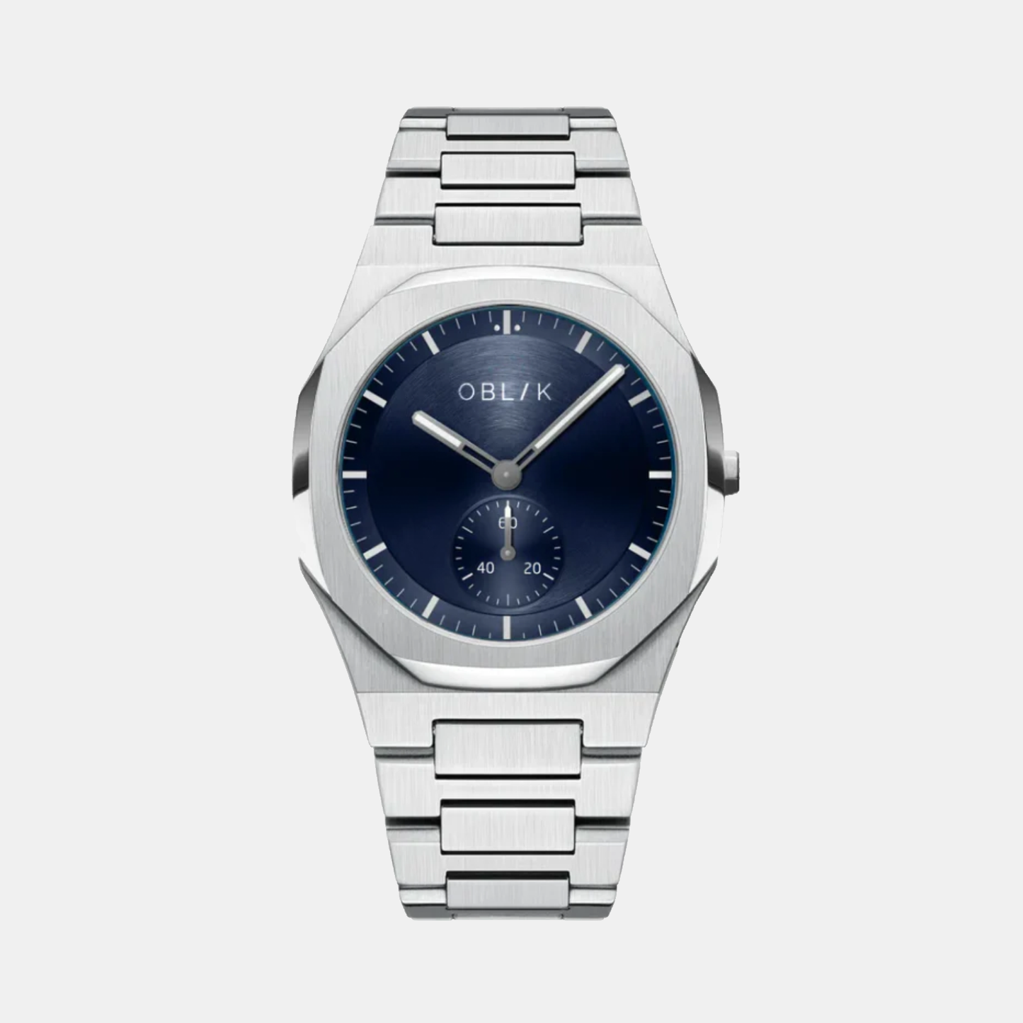 Zeus Men Quartz Blue Dial Analog Stainless Steel Watch
