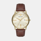Emporio Armani Round Cream Analog watch