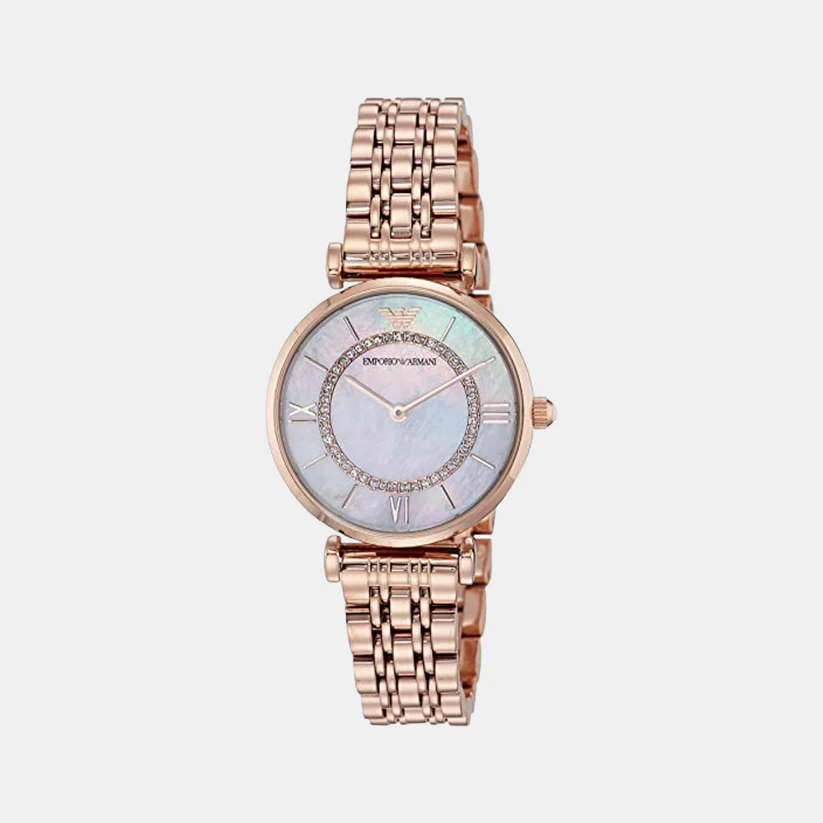 Gianni T-Bar Women Quartz White Dial Analog Stainless Steel Watch AR1909
