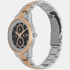 Dante Men Quartz Black Dial Multi-Function Stainless Steel Watch AX1882