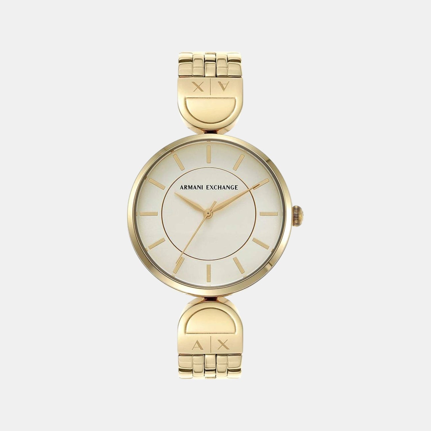 Brooke Women Quartz Cream Dial Analog Stainless Steel Watch AX5385