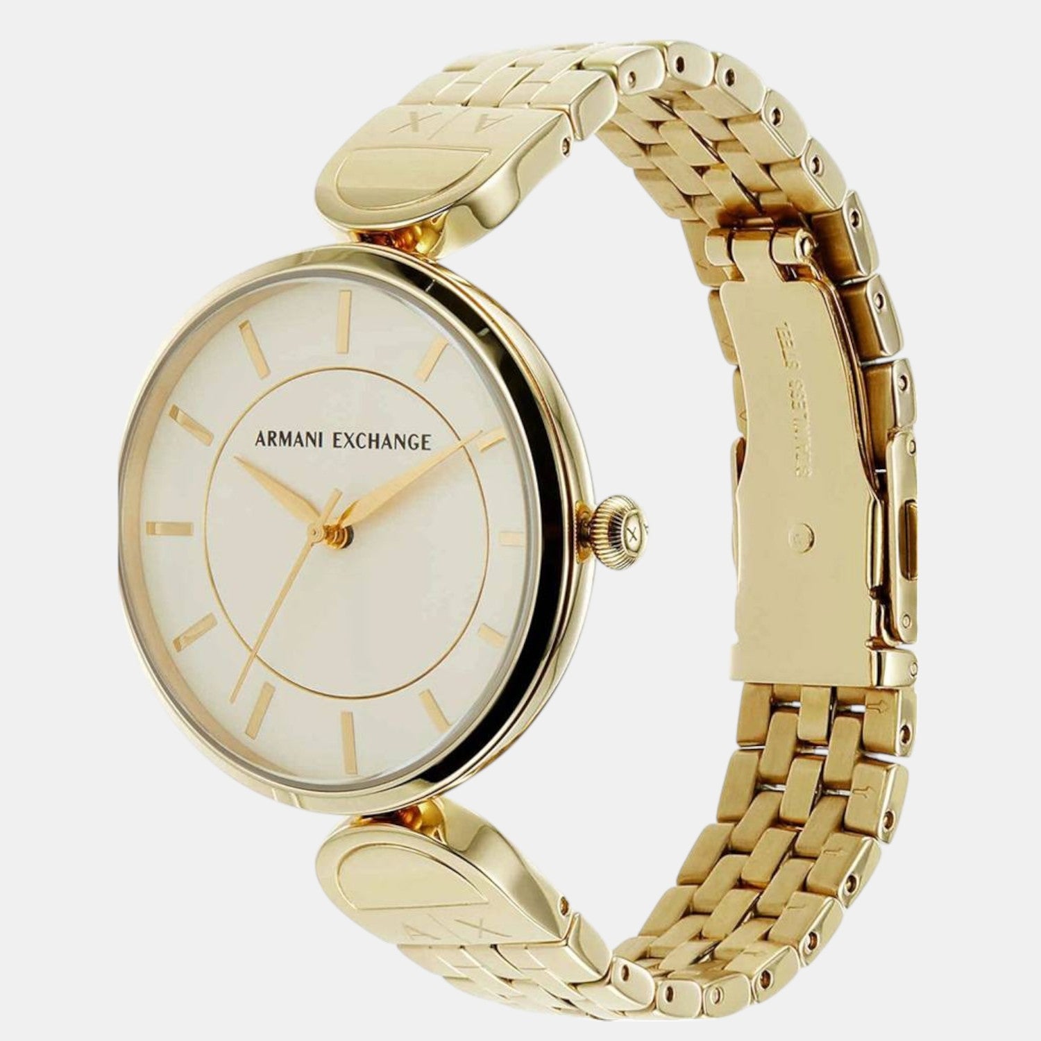 Brooke Women Quartz Cream Dial Analog Stainless Steel Watch AX5385