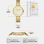 Brooke Women Quartz Cream Dial Analog Stainless Steel Watch AX5385