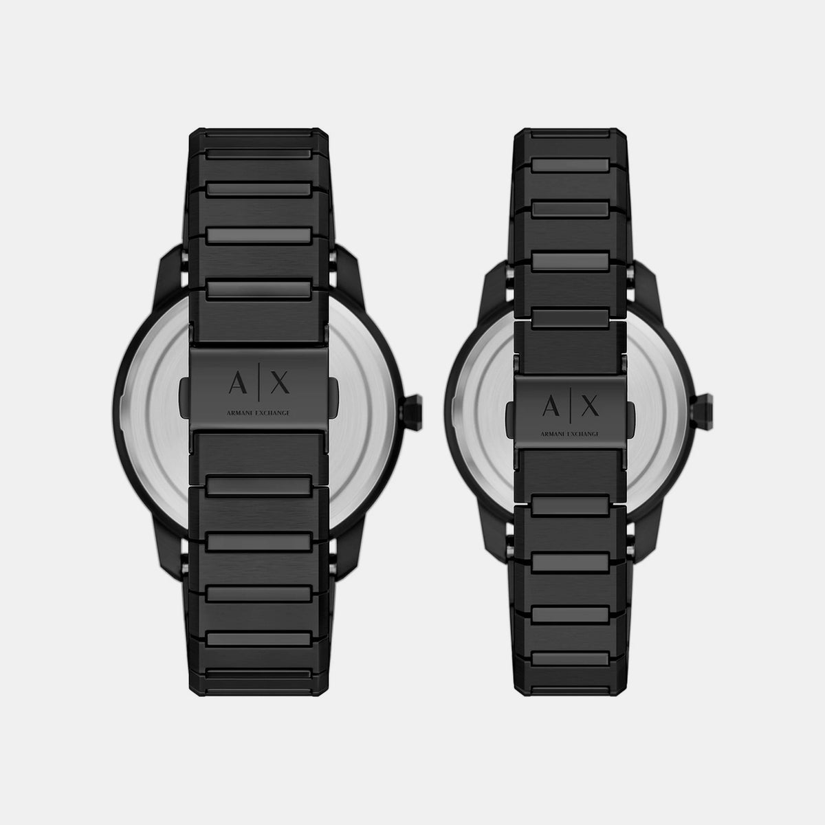 Couple Quartz Blue Dial Analog Stainless Steel Watch AX7179SET