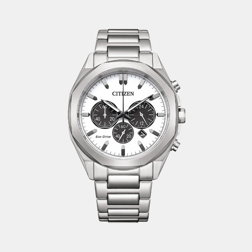 Citizen Round White Chronograph watch