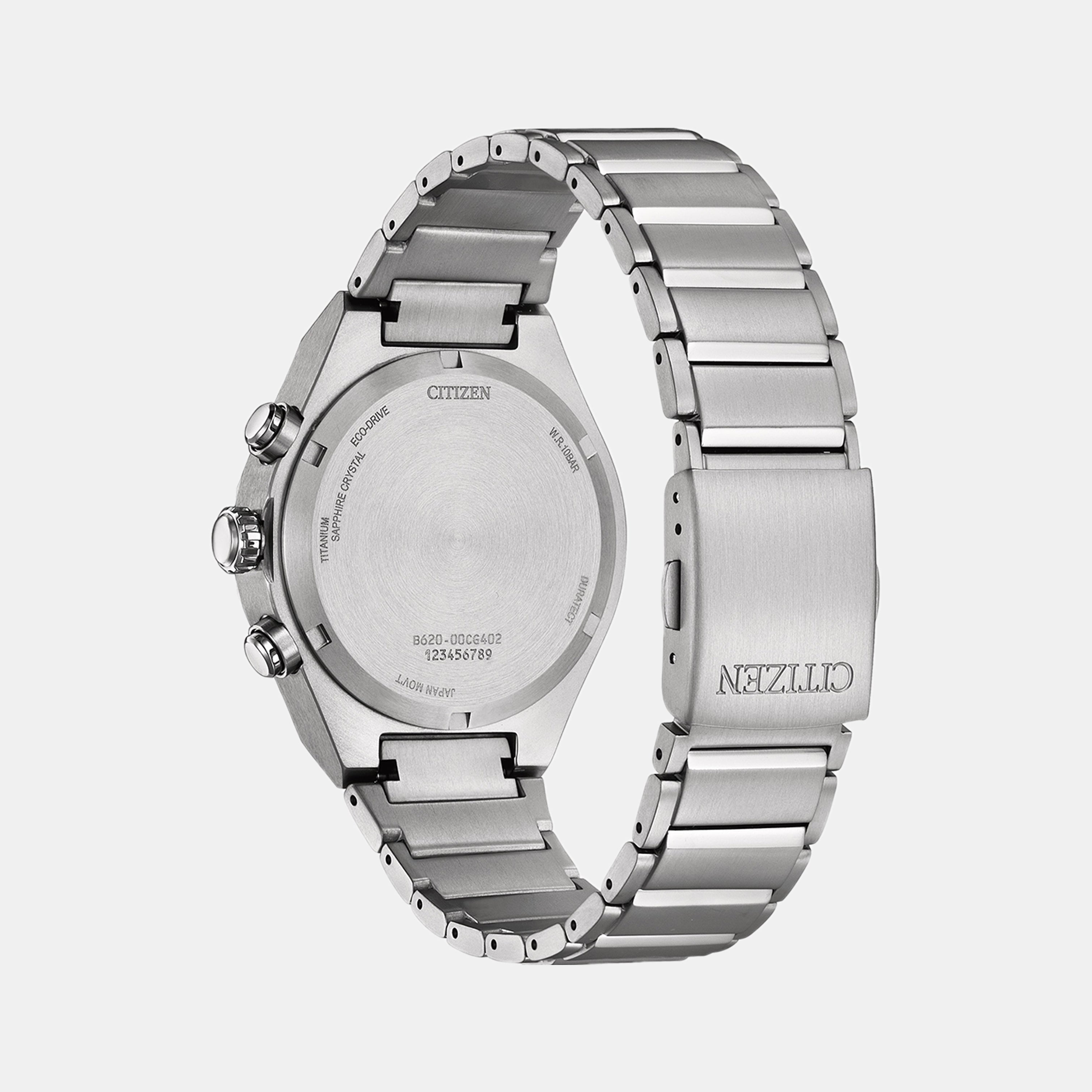 Zenshin Men Eco-Drive Blue Dial Chronograph Titanium Watch CA4691-59L