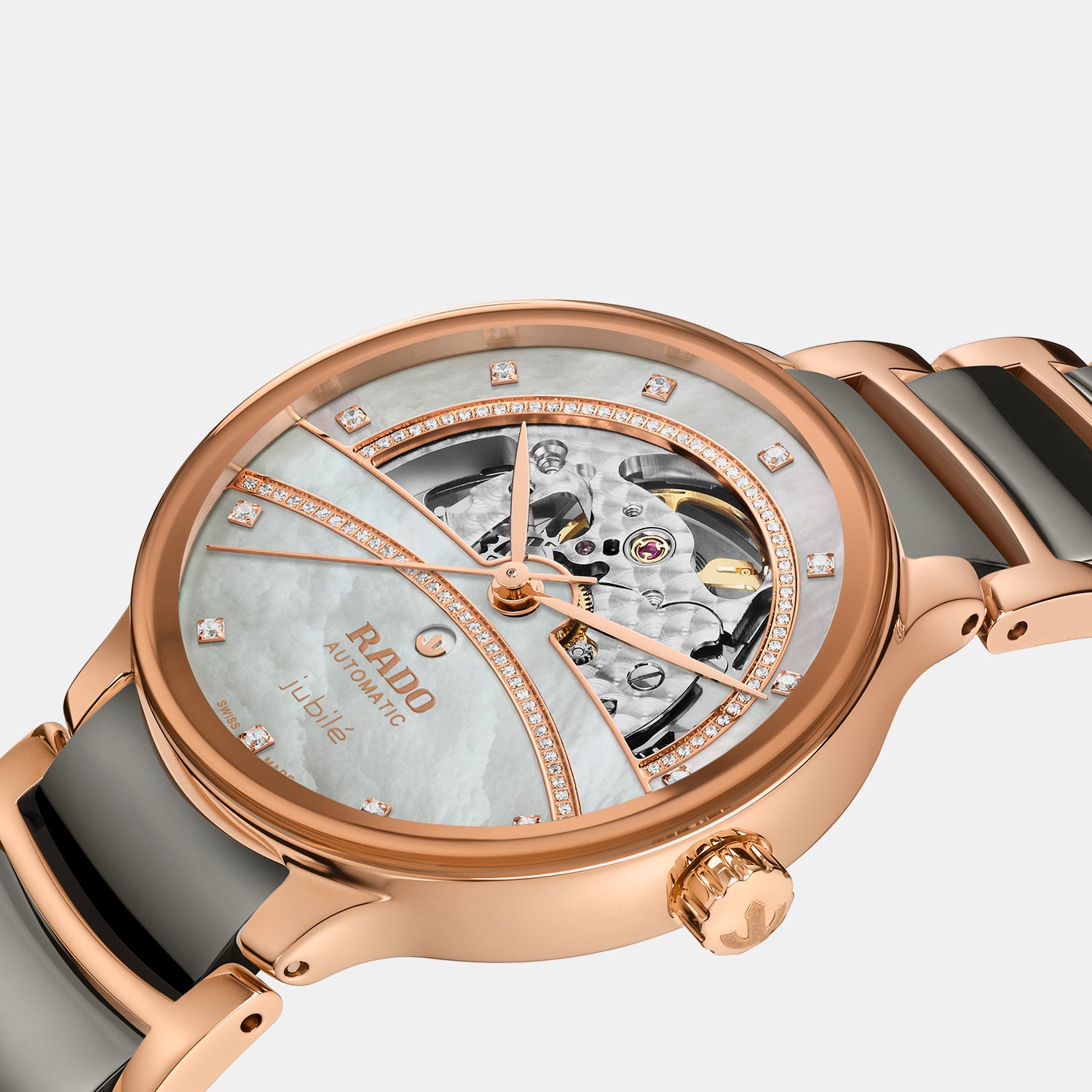 Centrix Women Automatic Mother Of Pearl Dial Analog Ceramic Watch R30029952