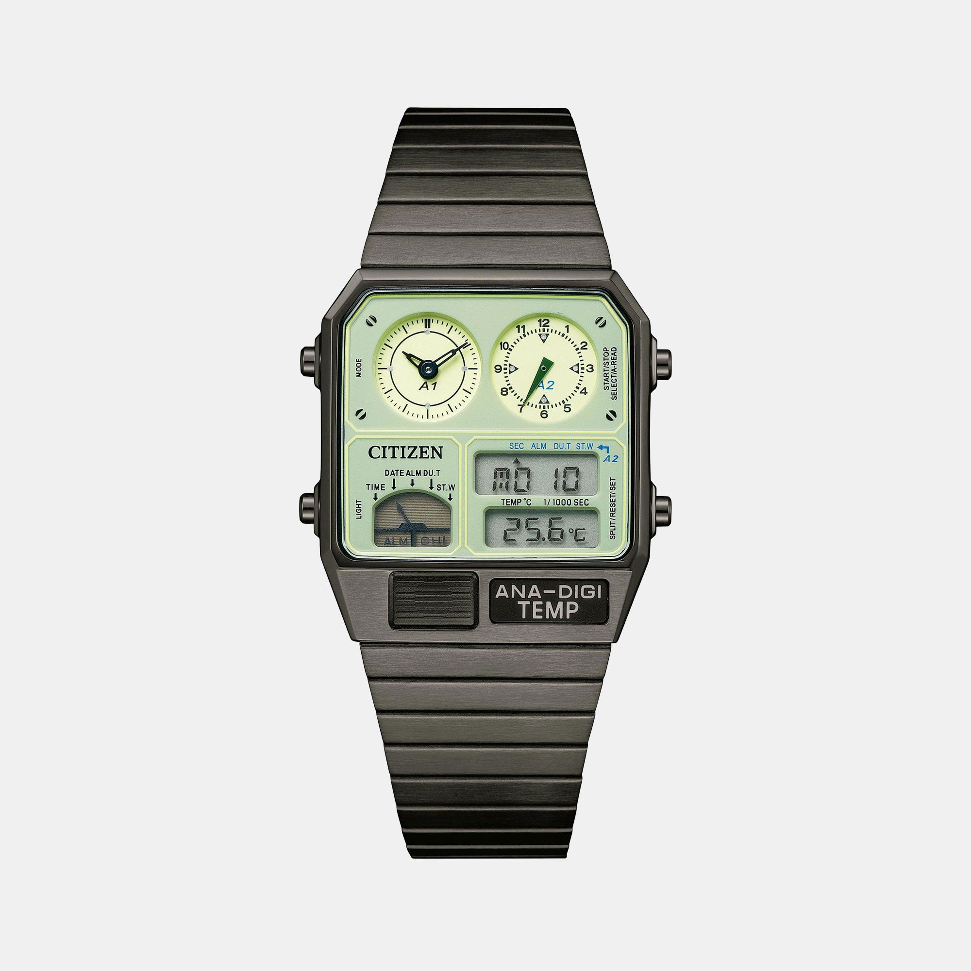 Citizen Rectangular Luminous Chronograph watch