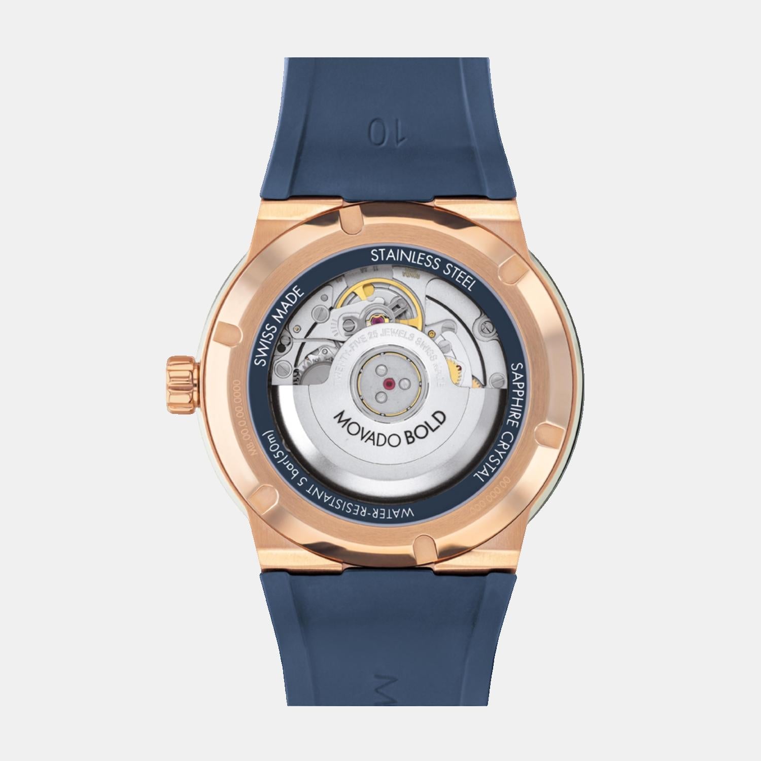 Movado Men Round Transparent watch