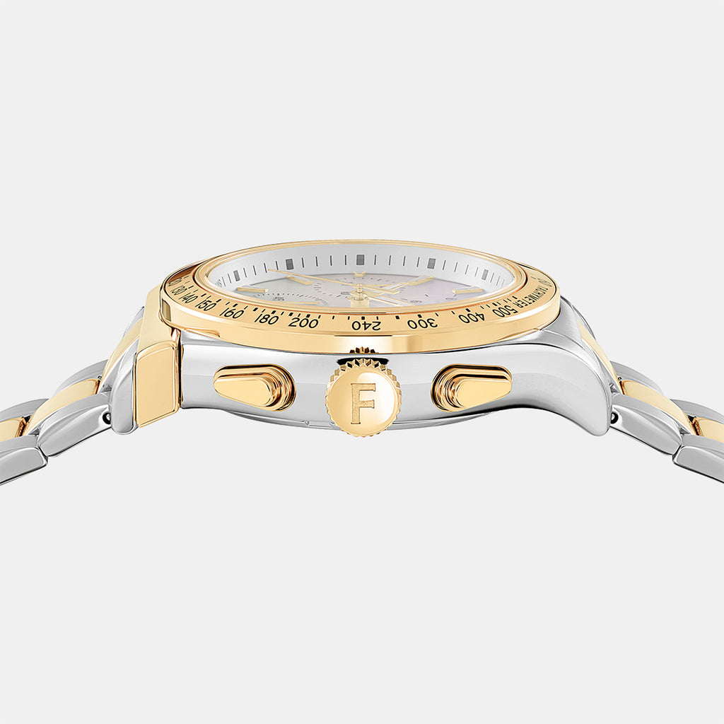 Ferragamo Unisex Round White watch