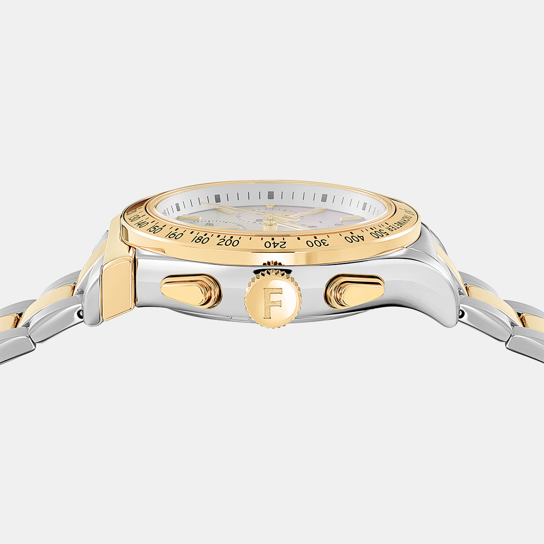Ferragamo Unisex Round White watch